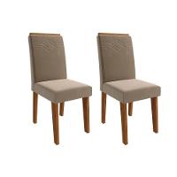 Cadeira Sala De Jantar Taís Kit 2 Un Cinamomo-suede Joli Chocolate - Cimol - 7