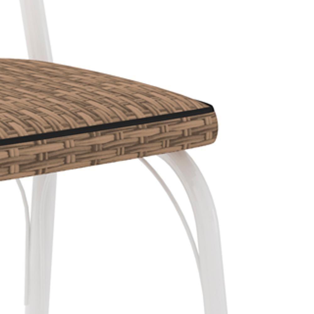 Cadeira Tubular Europa 141 Branco Assento Rattan Artef Rattan - 4