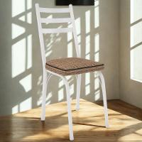 Cadeira Tubular Europa 141 Branco Assento Rattan Artef Rattan - 2