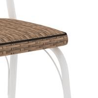 Cadeira Tubular Europa 141 Branco Assento Rattan Artef Rattan