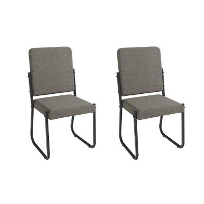 Cadeira Sala De Jantar Sicília 2c139prf Aço Kit 2 Un Preto-linho Escuro - Kappesberg