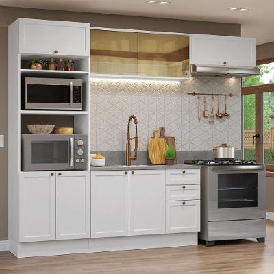 Armário De Cozinha Completa 270 Cm Branco Vik Madesa 04 Branco
