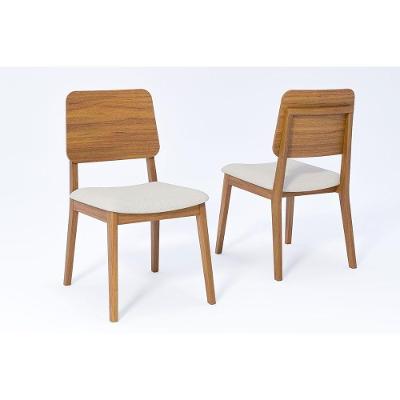 Cadeira Sala De Jantar Ipe Kit 2 Un Carvalho-linho Cru - Cimol
