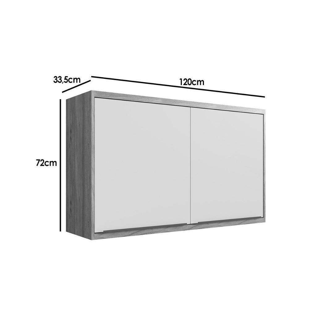 Armário Aéreo P- Cozinha Versalis Ph 3045 C- 2 Portas 120cm Freijo-grafito Chess - Herval - 2