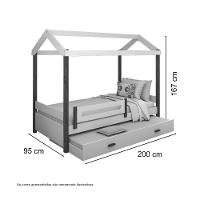 Cama Eliz Branco/mel Com Led, Aux. E 02 Colchões - 2