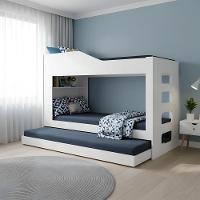 Beliche Treliche Cama Auxiliar 2 Em 1 Com Prateleira - Branco Branco - 1