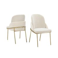 Cadeira Sala De Jantar Vitta Kit 4 Un Metal Linho-bege - Dj Móveis - 8
