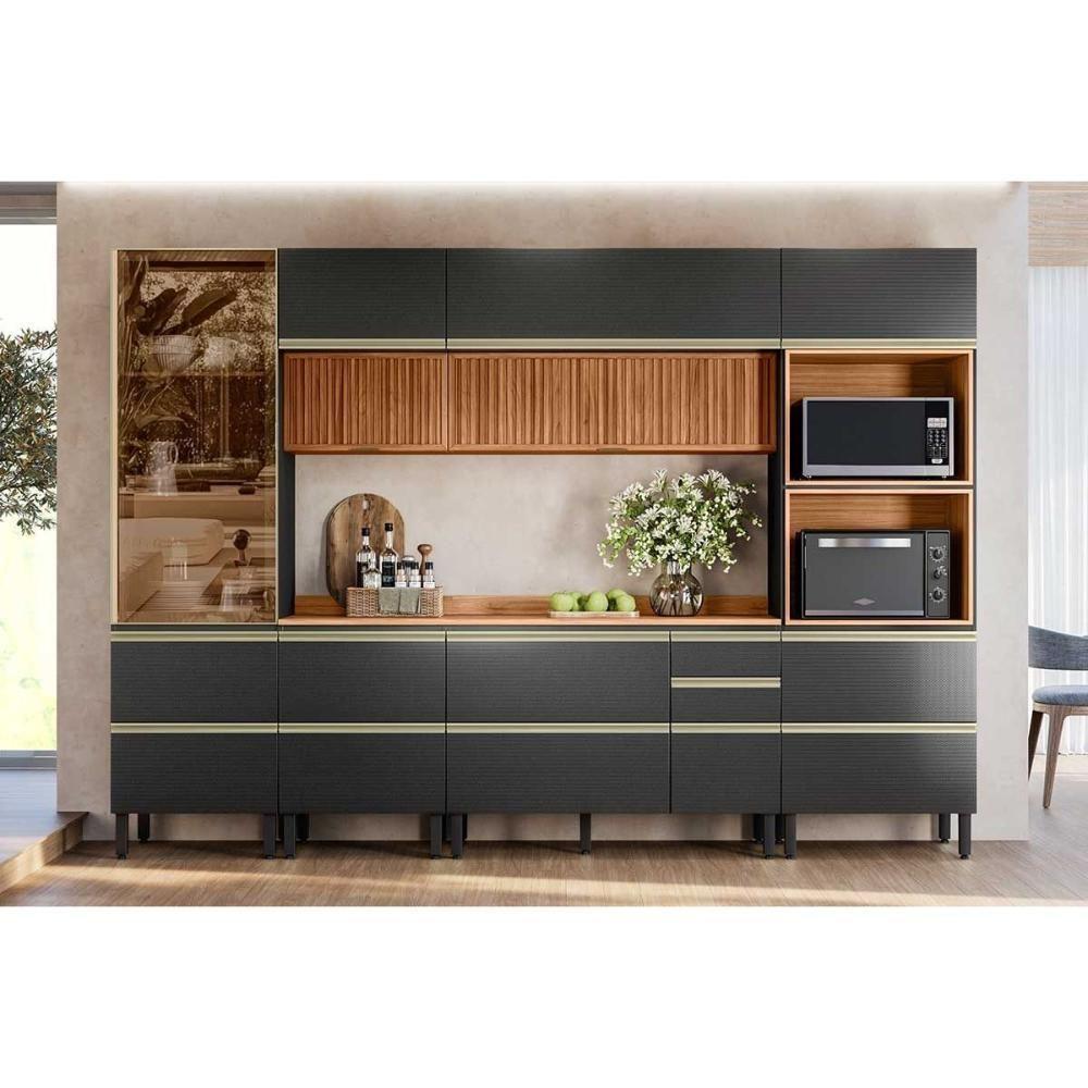 Armário Aéreo P- Cozinha Proença C- 2 Portas Basculante (1 Ripada) 60cm Nogueira Touch-nude Prime - Demóbile - 7