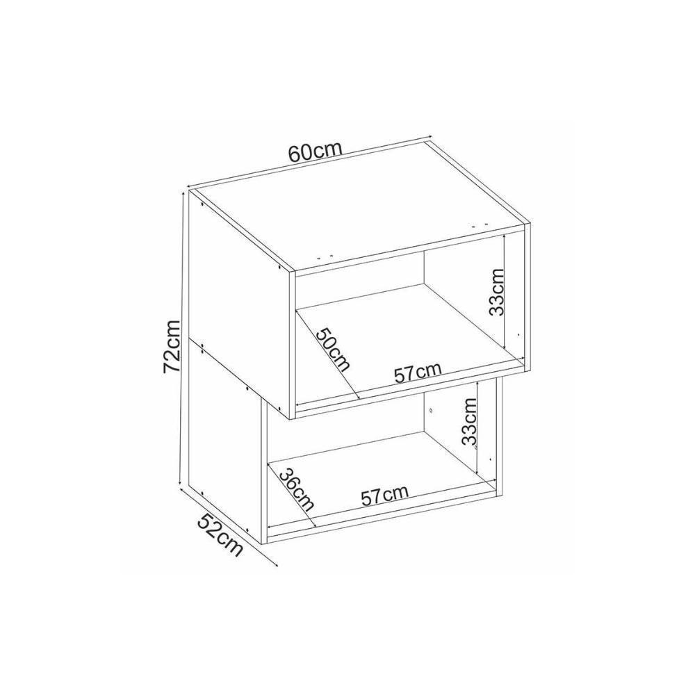 Armário Aéreo P- Cozinha Proença C- 2 Portas Basculante (1 C- Vidro Reflecta) 60cm Nogueira Touch-nude Prime - Demóbile - 3