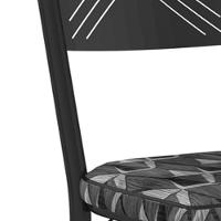 Cadeira Tubular Europa 151 Preto Assento Mosaico Silver Artef Mosaico Silver