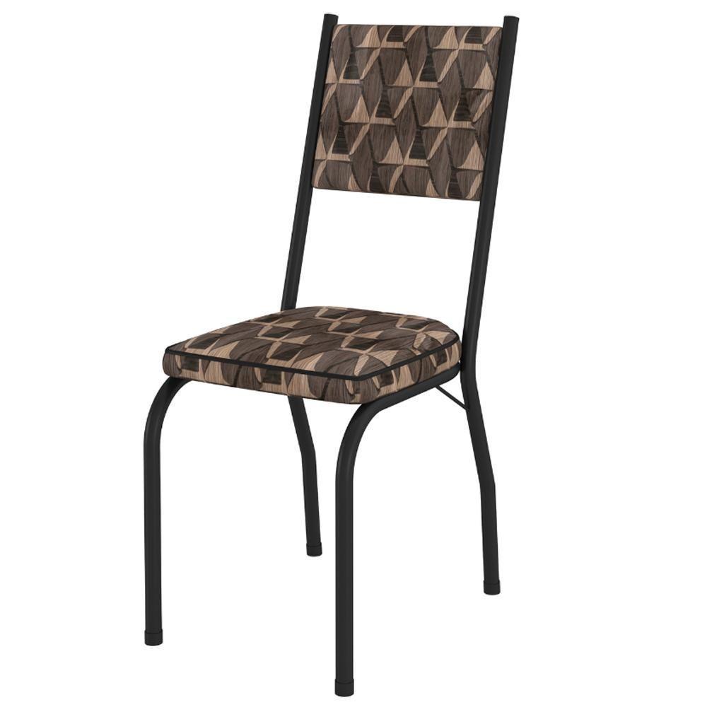 Cadeira Tubular Europa 258 Preto Assento Mosaico Palha Artef Mosaico Palha - 1