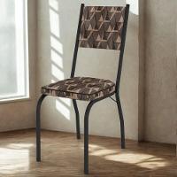 Cadeira Tubular Europa 258 Preto Assento Mosaico Palha Artef Mosaico Palha - 2