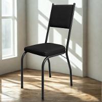 Cadeira Tubular Europa 258 Preto Assento Preto Artef Preto - 2