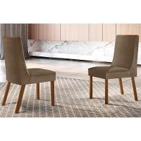 Cadeira Sala De Jantar Dakota Kit 6 Un Naturalle-suede Marrom - Rufato - 3