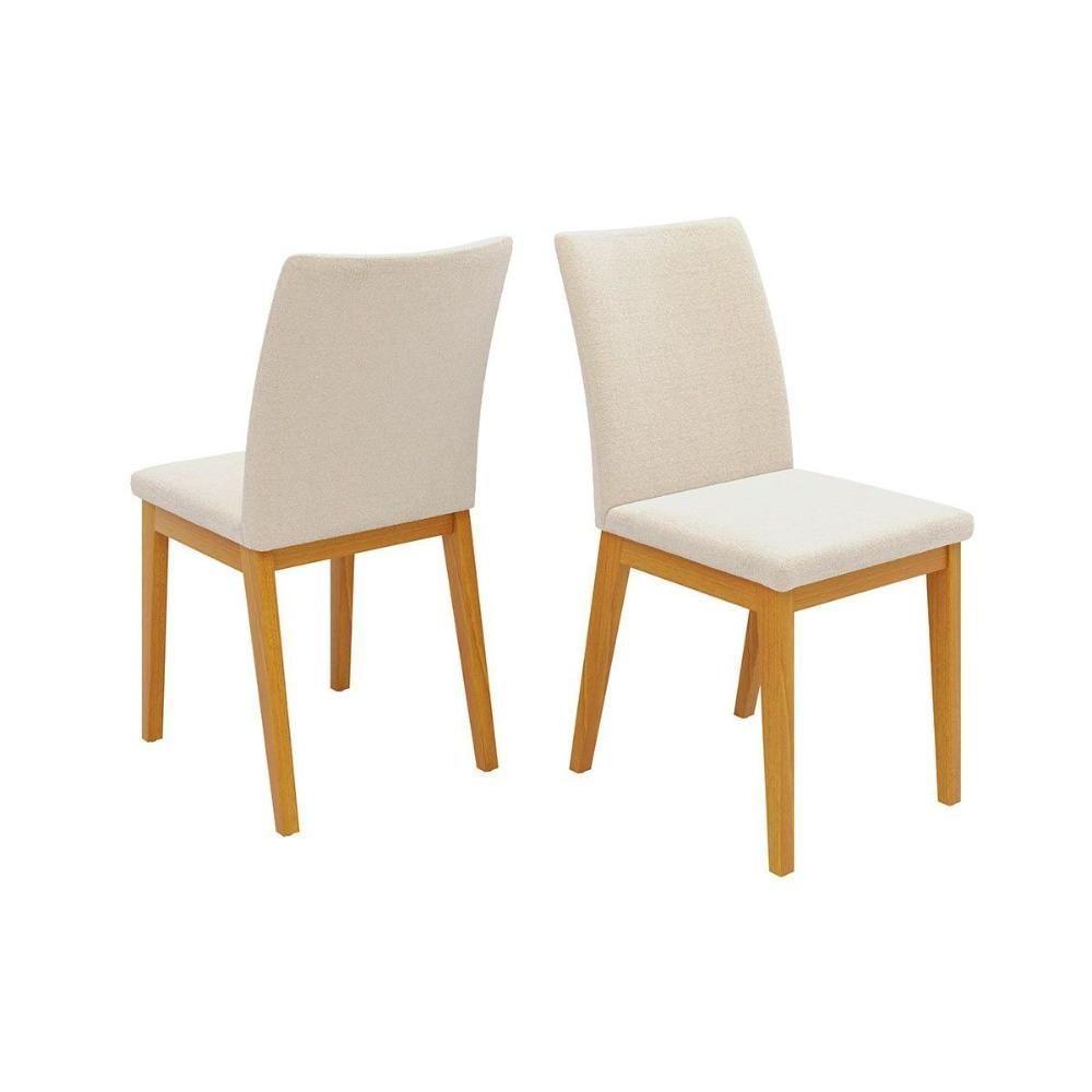 Cadeira Sala De Jantar Vitoria Madeira Kit 2 Un Ipe-boucle Perola - Dj Móveis - 1