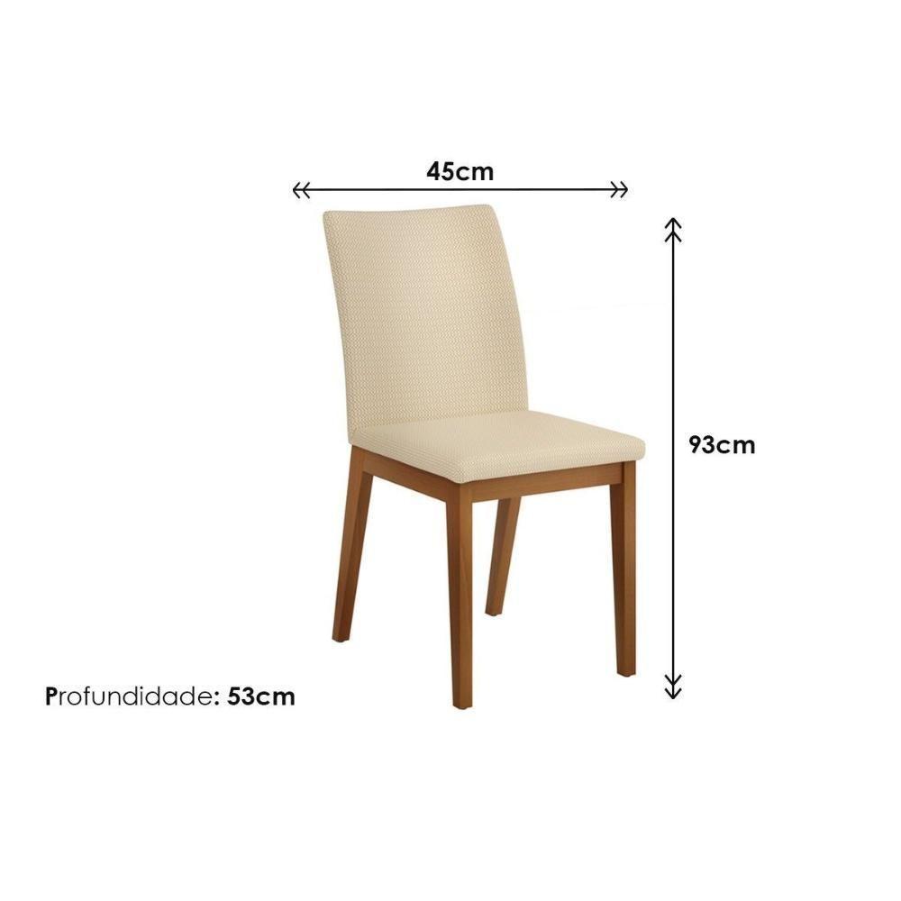 Cadeira Sala De Jantar Vitoria Madeira Kit 2 Un Ipe-boucle Perola - Dj Móveis - 4