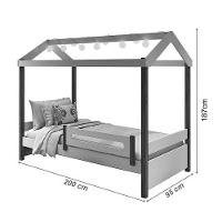 Cama Eliz Branco/Mel Com Led E Cama Auxiliar - Divaloto - 5