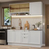 Armário De Cozinha Compacta 180 Cm Branco Vik Madesa 04 Branco - 1