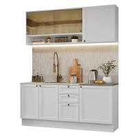 Armário De Cozinha Compacta 180 Cm Branco Vik Madesa 04 Branco - 2