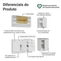 Armário De Cozinha Compacta 180 Cm Branco Vik Madesa 04 Branco