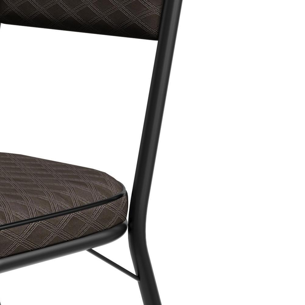 Cadeira Tubular Europa 258 Preto Assento Tecelão Cacau Artef Tecelão Cacau - 3