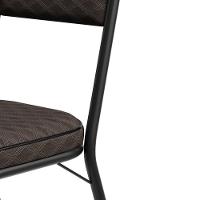 Cadeira Tubular Europa 258 Preto Assento Tecelão Cacau Artef Tecelão Cacau - 3