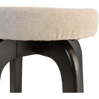 Banqueta Bnaco Alto Bar Madeira Maciça Preto Assento Redondo Sued