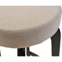 Banqueta Bnaco Alto Bar Madeira Maciça Preto Assento Redondo Sued - 5