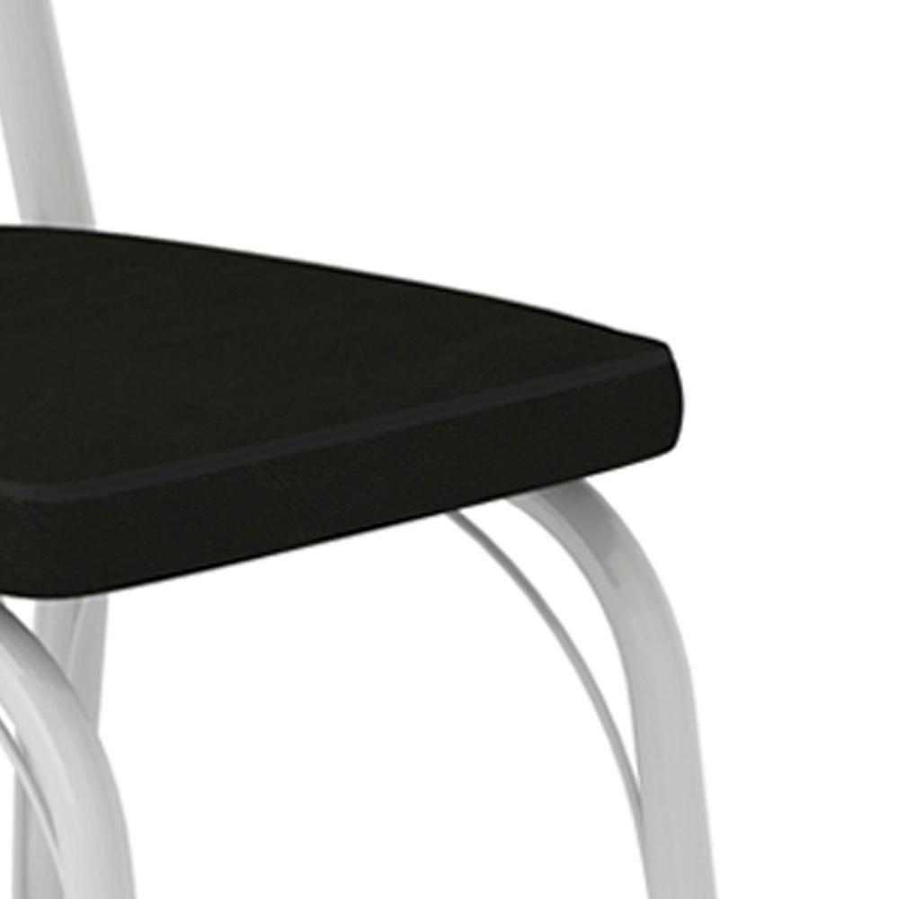 Cadeira Tubular Europa 141 Branco Assento Preto Artef Preto - 4