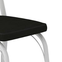 Cadeira Tubular Europa 141 Branco Assento Preto Artef Preto