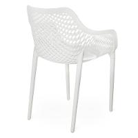 Cadeira De Jantar Design Suits Com Braço Empilhável Em Polipropileno - Branco - 6