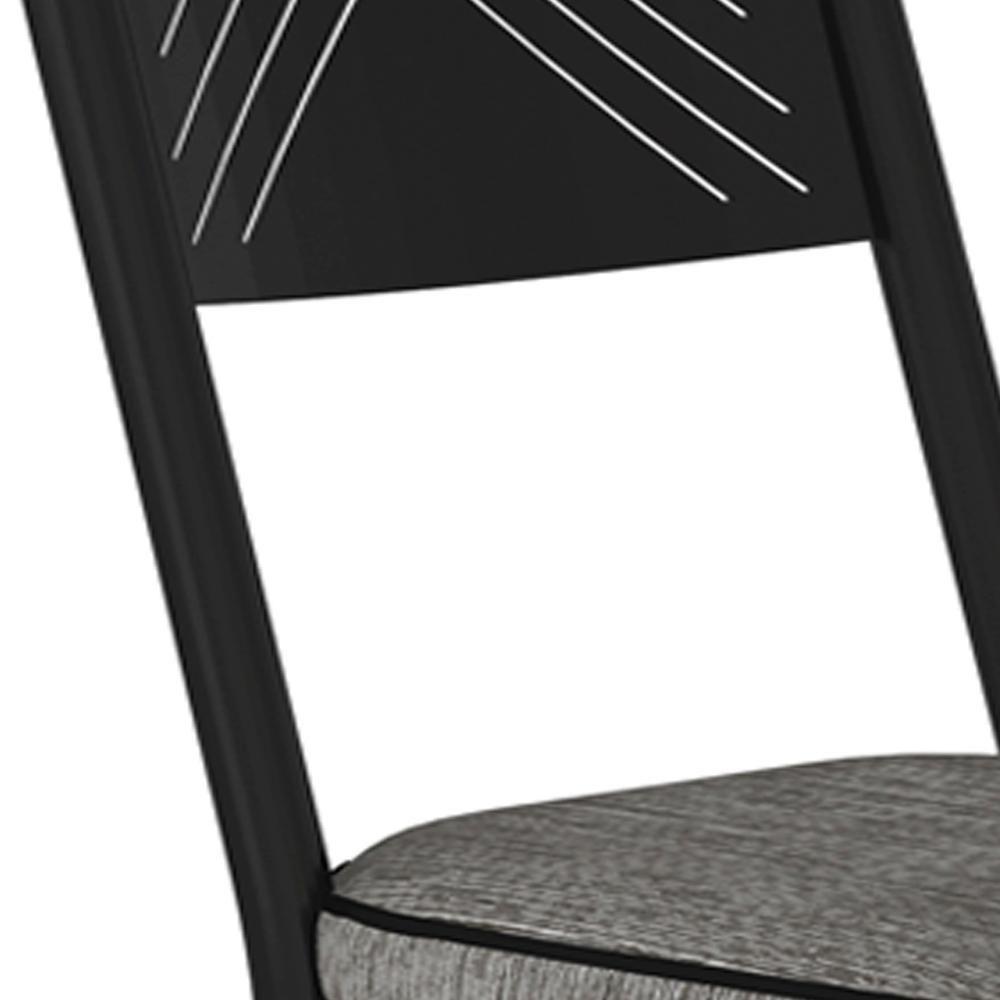 Cadeira Tubular Europa 151 Preto Assento Grafiato Artef Grafiato - 4