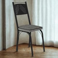 Cadeira Tubular Europa 151 Preto Assento Grafiato Artef Grafiato - 2