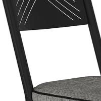 Cadeira Tubular Europa 151 Preto Assento Grafiato Artef Grafiato