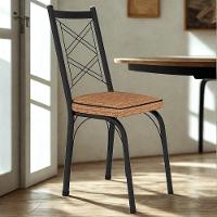 Cadeira Tubular Europa 143 Preto Assento Rattan Artef Rattan - 2