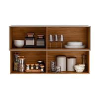 Armário Aéreo P- Cozinha Proença C- 2 Portas Basculante (1 Ripada) 120cm Nogueira Touch-nude Prime - Demóbile