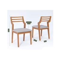 Cadeira Sala De Jantar Damasco Kit 2 Un Carvalho-linho Cinza - Cimol - 3