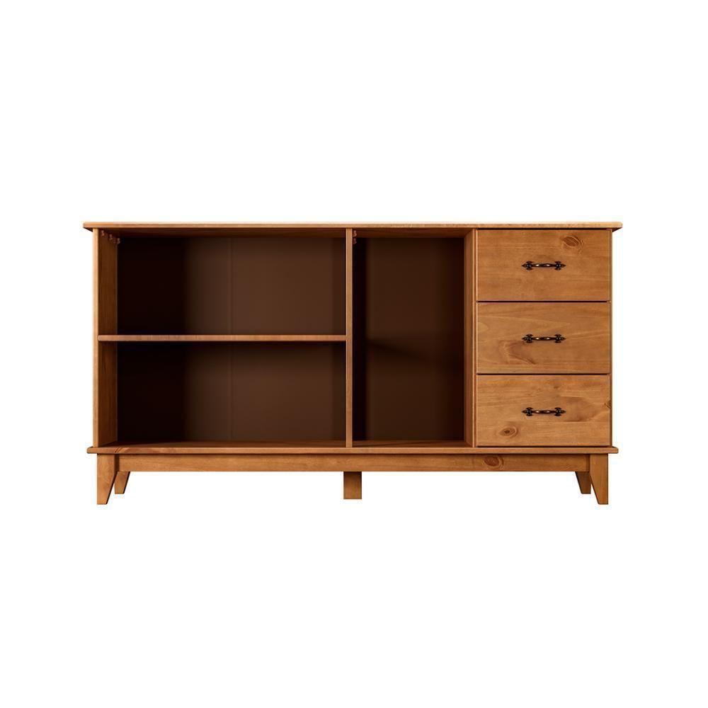 Balcão Aparador Madeira Maciça 3 Portas 3 Gavetas - 5