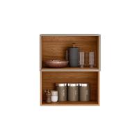 Armário Aéreo P- Cozinha Proença C- 2 Portas Basculante 60cm Nogueira-carbono Prime Tx - Demóbile