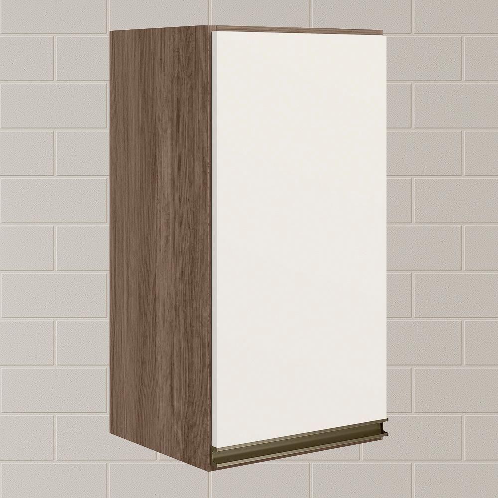 Armario Aereo 1p Mdf 40 Cm Kali 12202 Carvalho Toq Off White Cetim Nicioli Carvalho Toq Off White Cetim - 3