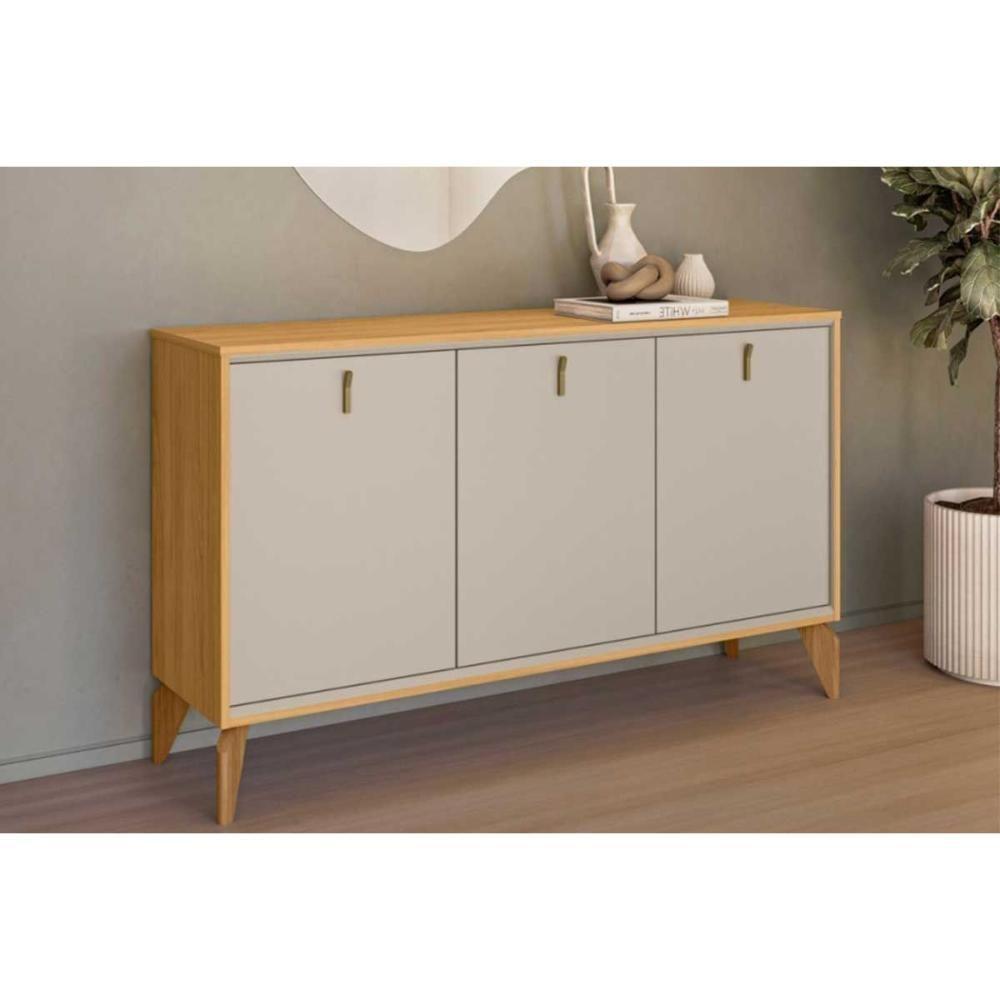 Buffet De Sala Jantar Aura C- 3 Portas Tauari-off White Fosco - Linea Brasil - 1