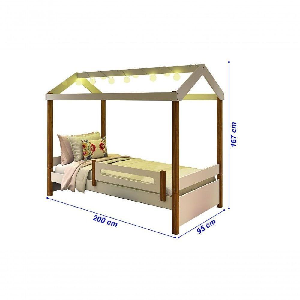 Cama Eliz Branco/Mel Com Led E Cama Auxiliar - Divaloto - 2