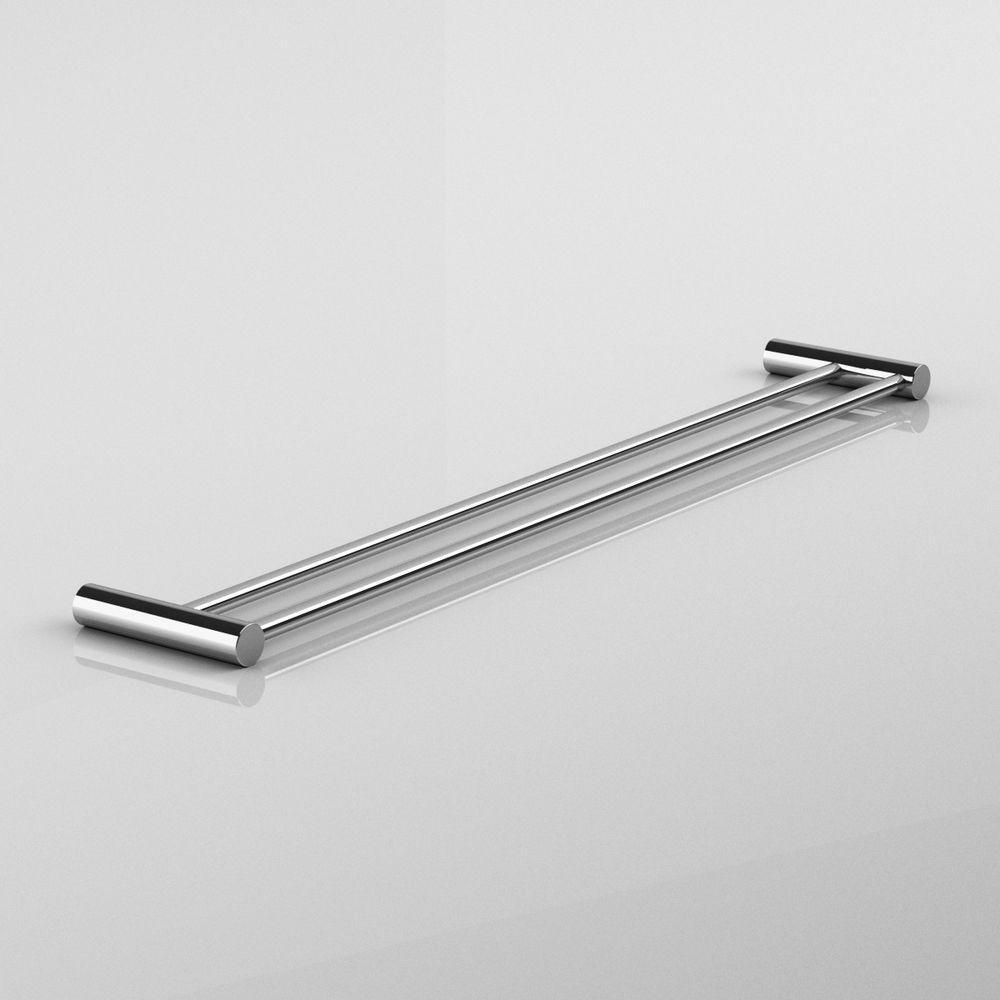 Porta Toalha Toalheiro Duplo Para Banheiro Escovado Orion 70cm - 3