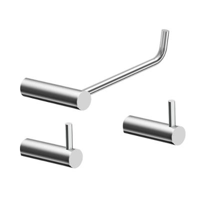 Kit Acessórios Para Banheiro 3 Peças Escovado Grego Metal 2020or