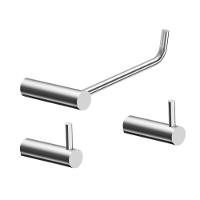 Kit Acessórios Para Banheiro 3 Peças Escovado Grego Metal 2020or - 1