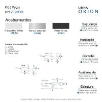 Kit Acessórios Para Banheiro 3 Peças Escovado Grego Metal 2020or - 6