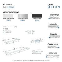 Kit Acessórios Para Banheiro Escovado 5 Peças Grego Metal 2180or - 9
