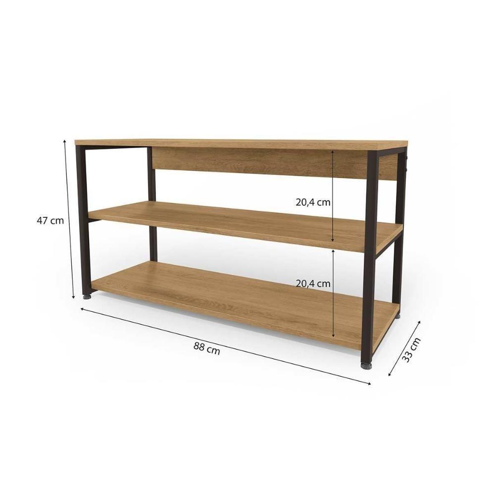 Armário Sapateira Casal Industrial Li020 C- 2 Prateleiras Canela-branco - Kappesberg - 2