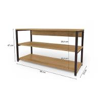 Armário Sapateira Casal Industrial Li020 C- 2 Prateleiras Canela-branco - Kappesberg - 2