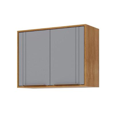 Armário Aéreo P- Cozinha Aurea C- 2 Portas 80cm Cinamomo-platina - Mgm